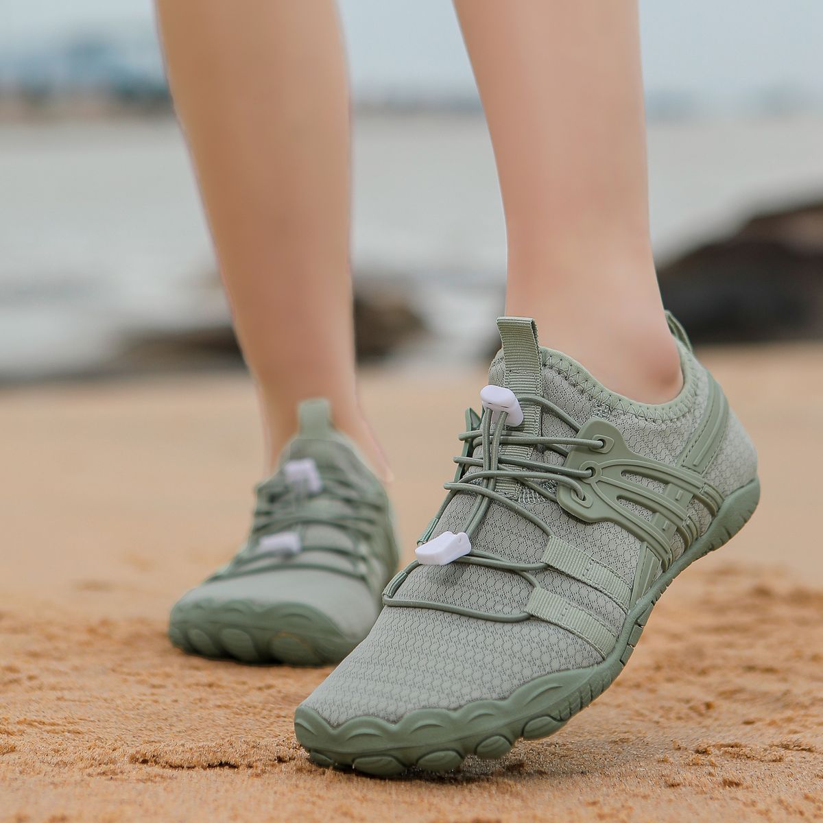 TIOZONEY - Zapatos para senderismo en ríos-Verde