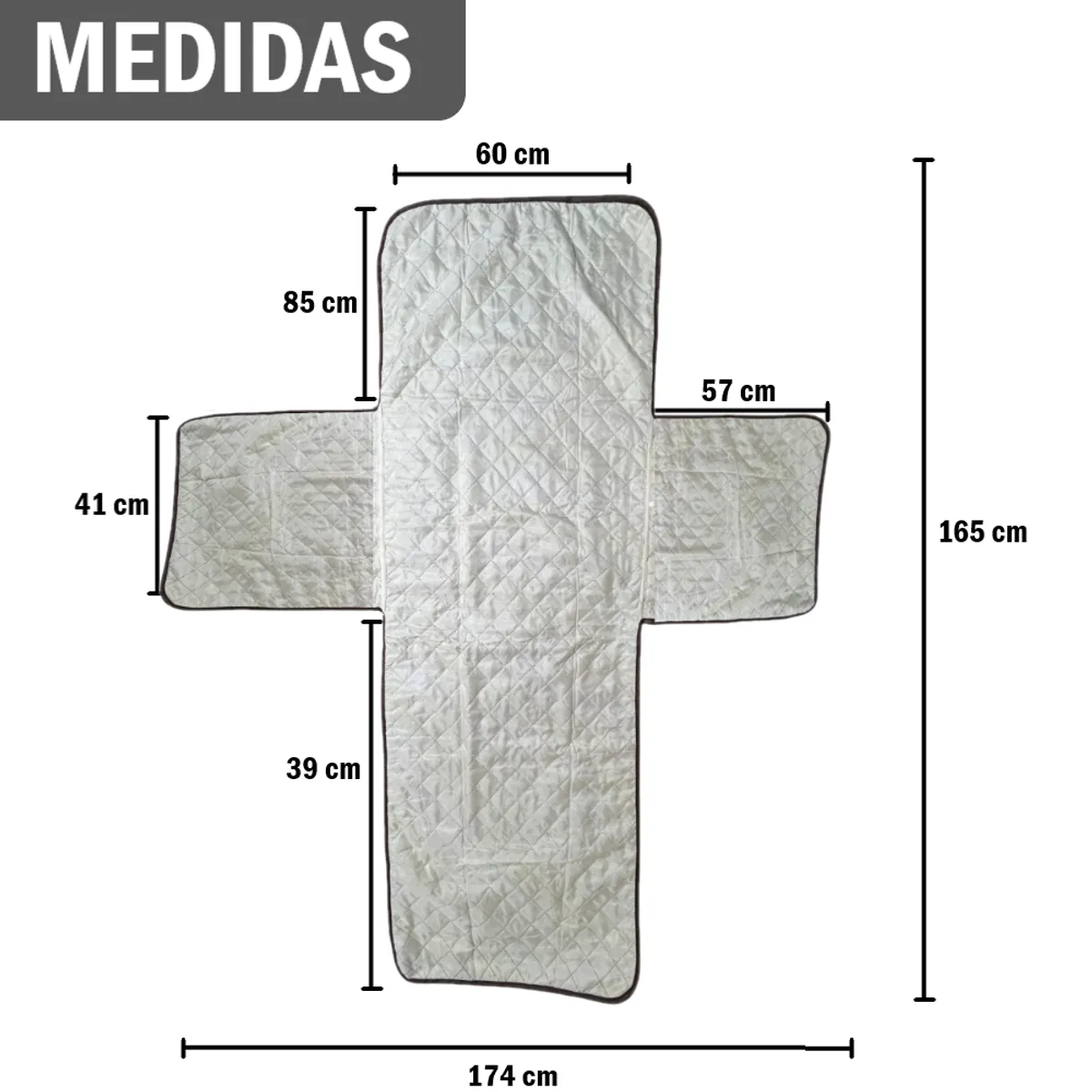 GENERICO - Funda Protector para Sillón Individual Reversible Marrón y Crema