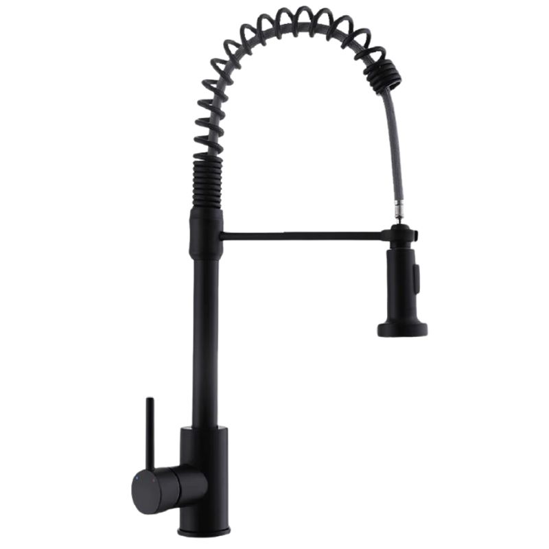 FRATELLI - MEZCLADORA MONOCOMANDO PARA COCINA EXTRAÍBLE NEGRO NAVARRA-1