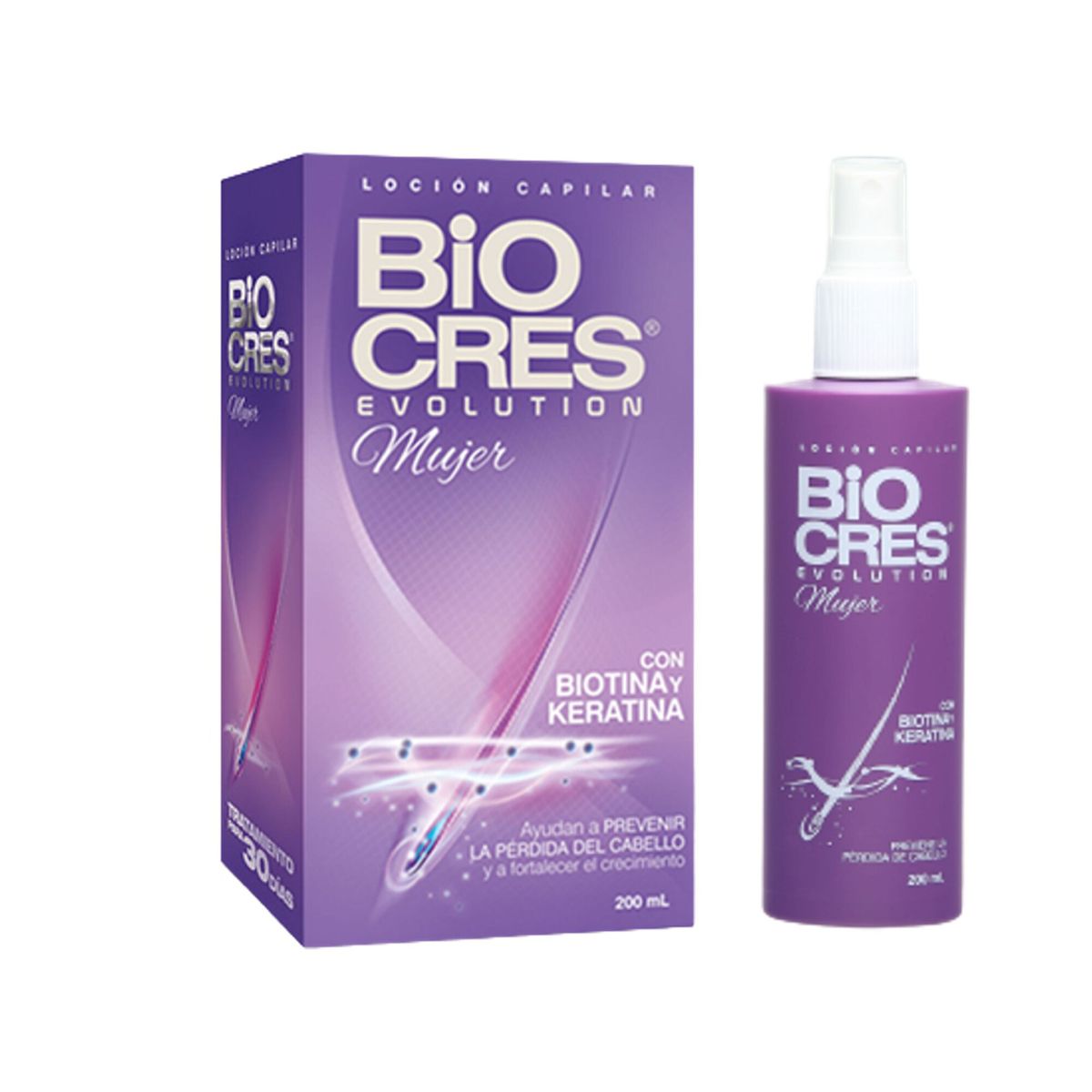 BIOCRES - BIOCRES EVOLUTION LOCION CAPILAR MUJER x 200 ml.