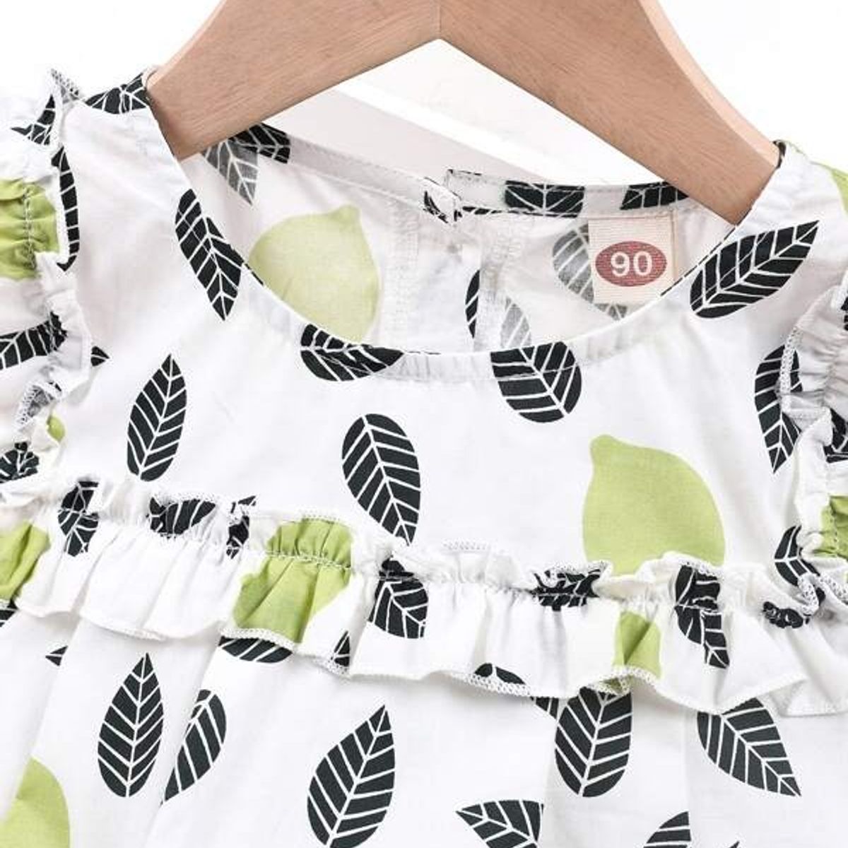 TAIS PRINCESS - Conjunto niñas con estampado de hojas con shorts