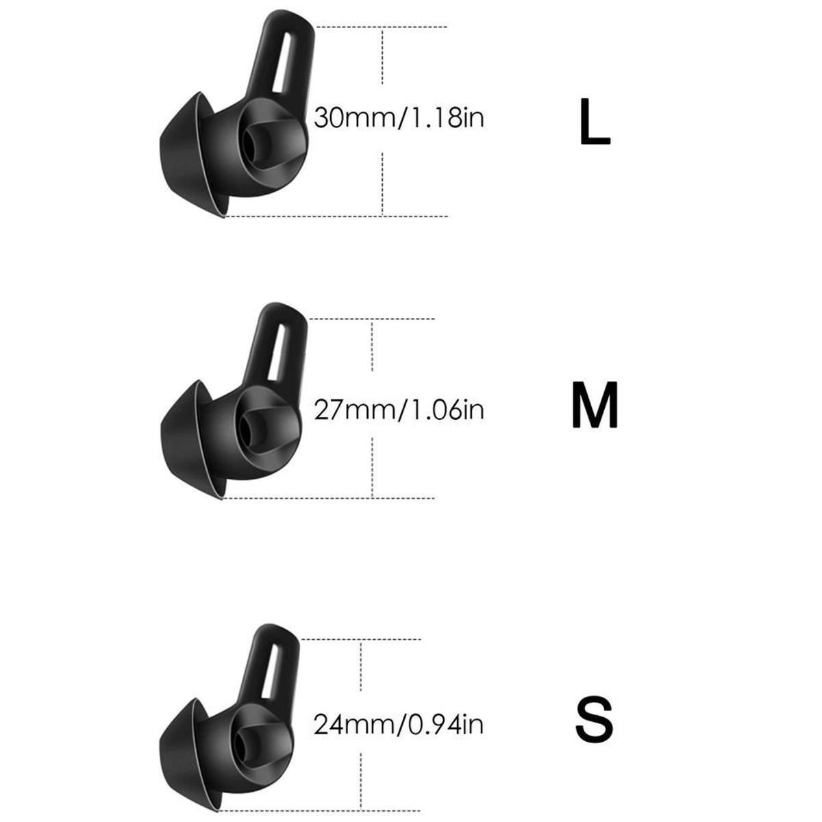 GENERICO - Almohadilla funda silicona ear para audifono Huawei Freelace pro negro