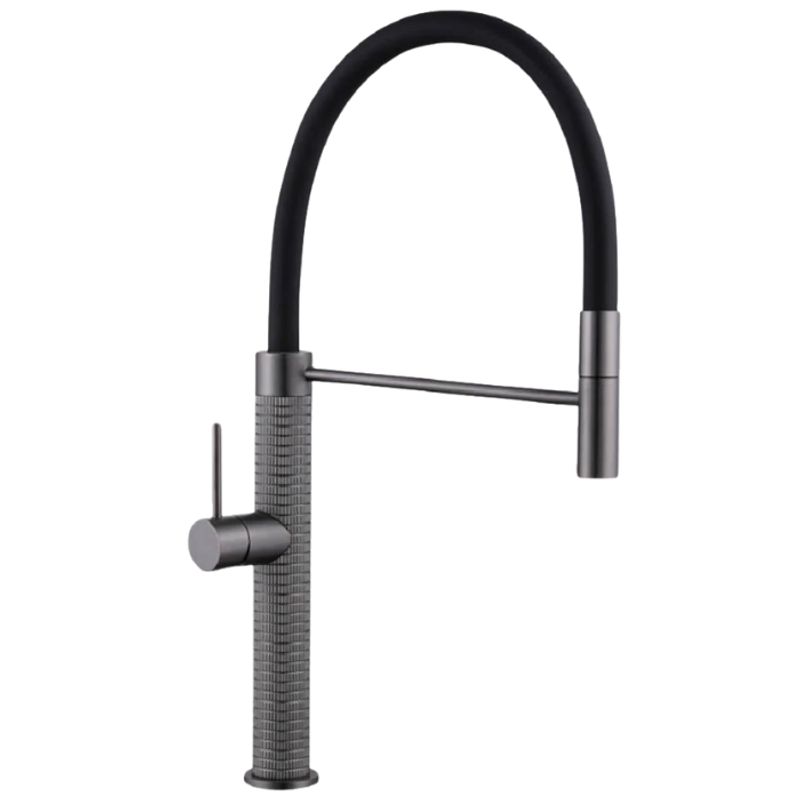 FRATELLI - MEZCLADORA MONOCOMANDO DE COCINA AL MUEBLE BALI GUN GREY