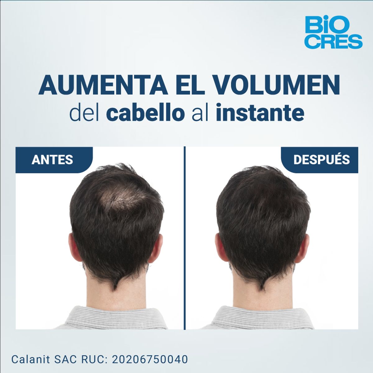 GENERICO - BIOCRES FULL HAIR FIBRA CAPILAR - COLOR CASTAÑO OSCURO