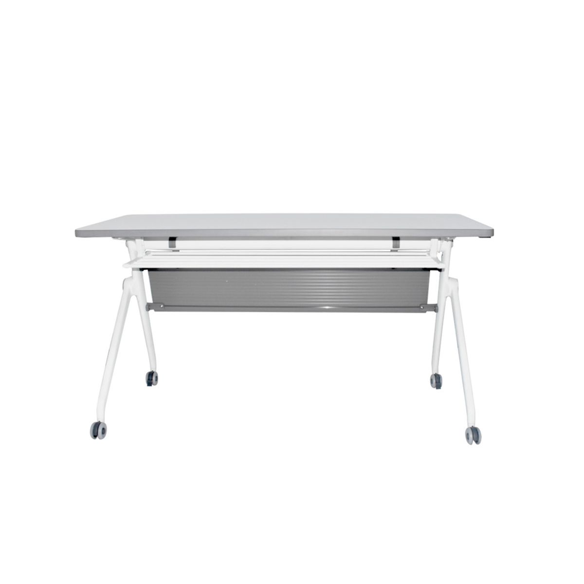 OFIDEAS - Escritorio Personal Abatible Clip BlancoGris Ofideas