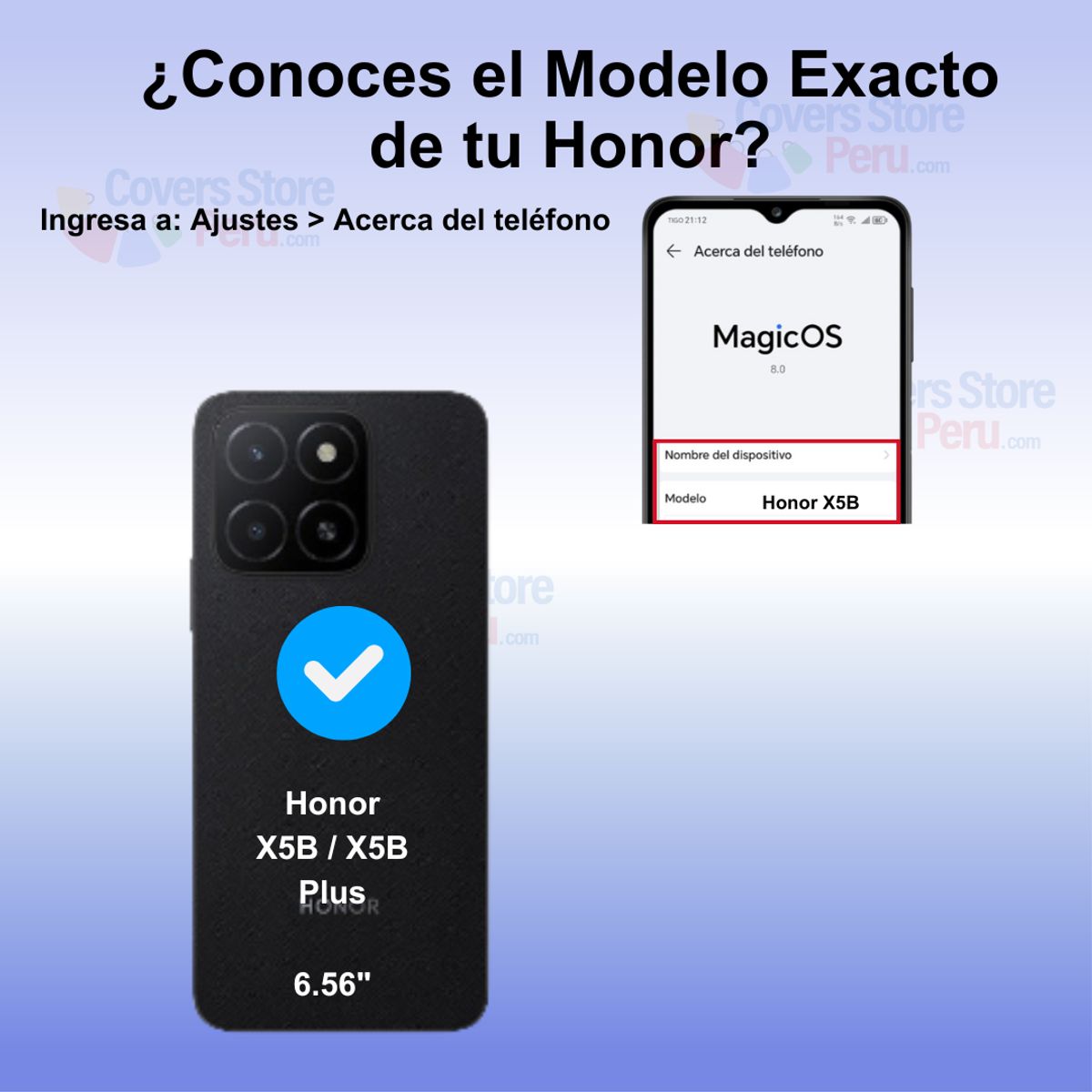 GENERICO - Funda para Honor X5B TPU 100% Transparente Antishock