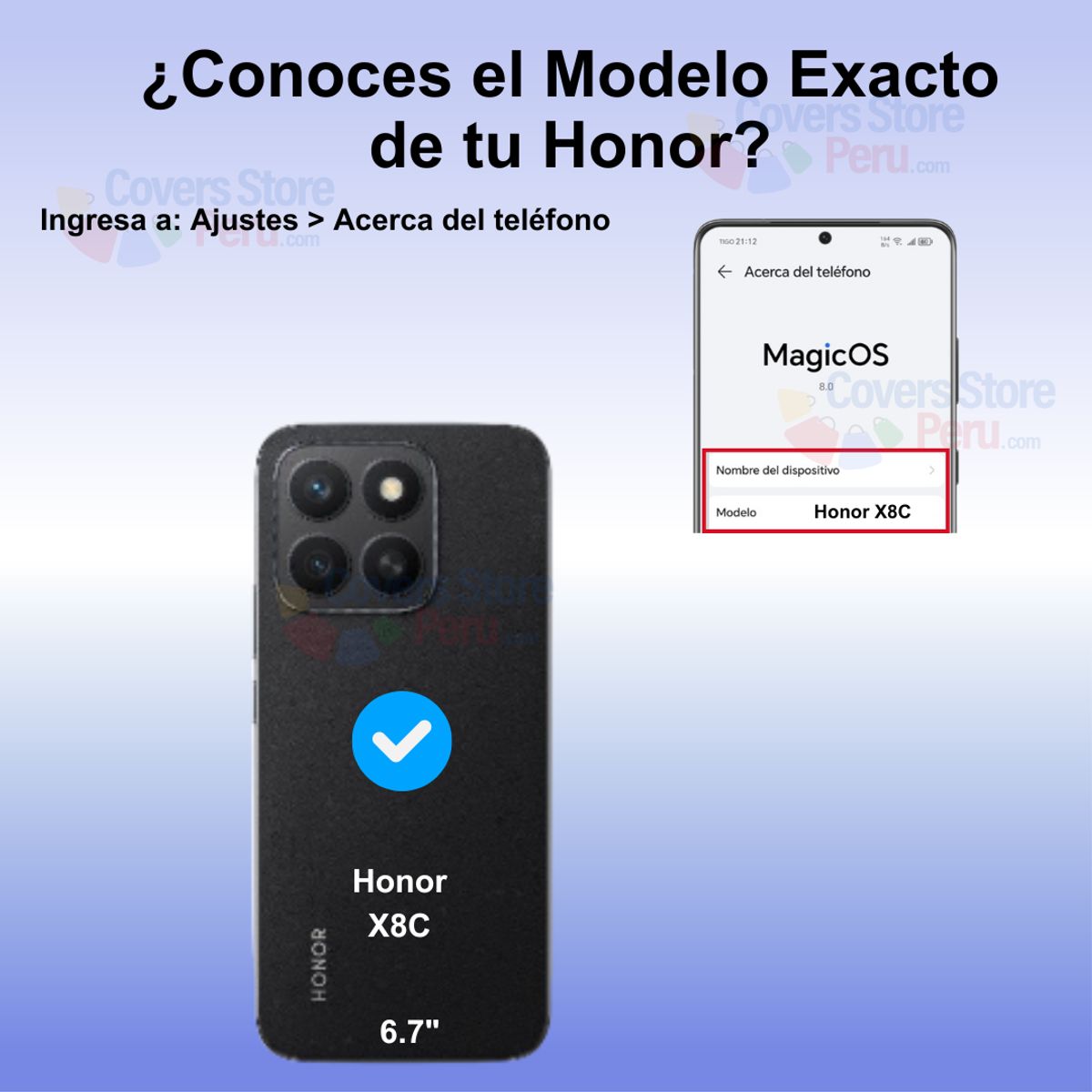 GENERICO - Funda para Honor X8C TPU 100% Transparente Antishock