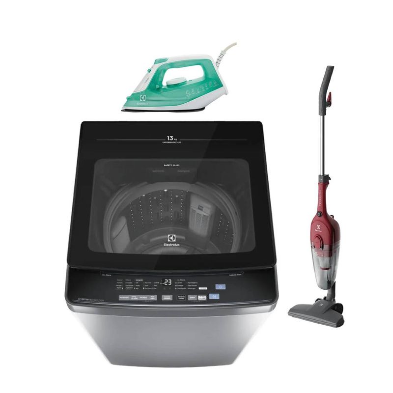 ELECTROLUX - ComboLavadora Efficient Silent 13kg EWIJ13F2XSYG+Aspiradora vertical STK13+Plancha SIE70 Electrolux