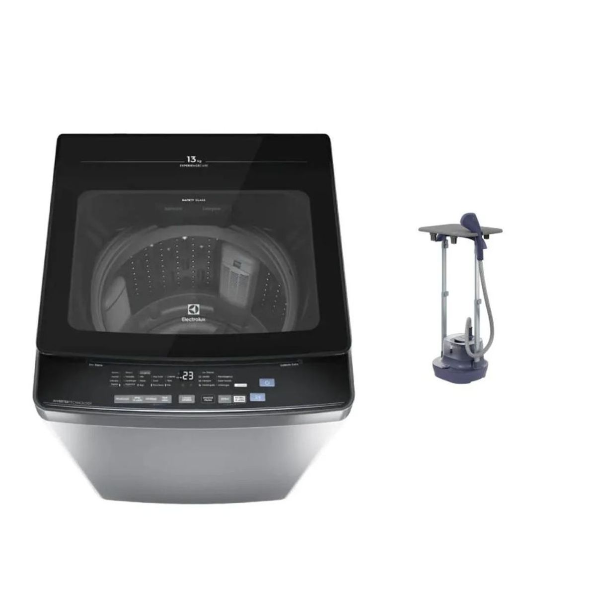ELECTROLUX - Combo Lavadora 13kg Efficient Silver Silent EWIJ13F2XSYG + Vaporizador de Ropa EGS20 Electrolux