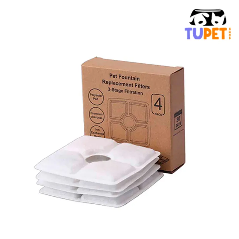 TUPET SHOP - FILTRO DE FUENTE DE AGUA CUADRADO X 4UND