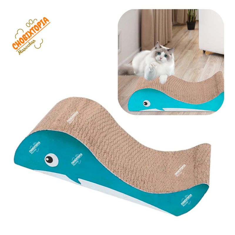 GENERICO - RASCADOR PARA GATOS FORMA DE BALLENITA