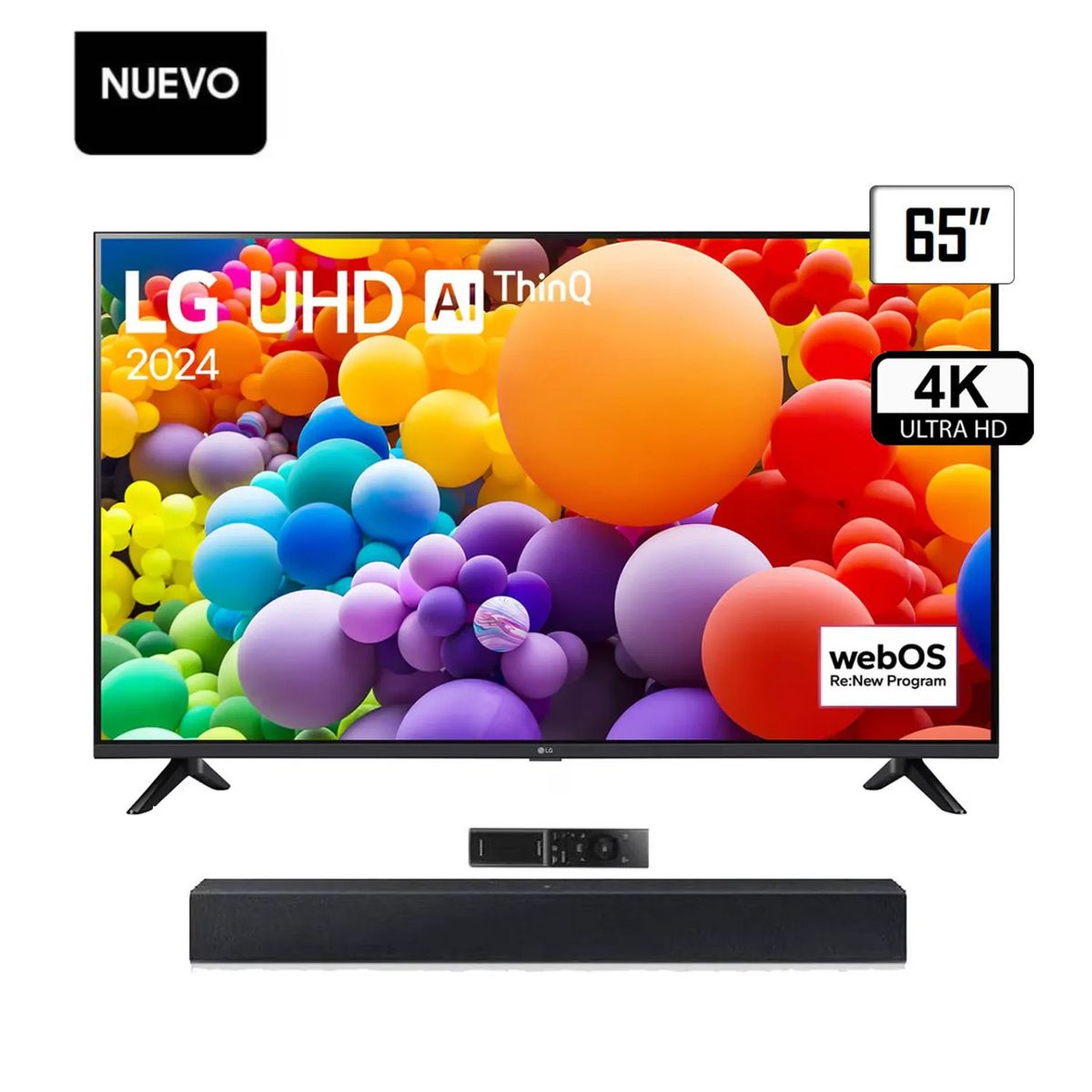 LG - TELEVISOR LG 65 4K SMART TV UHD 65UT7300 + BARRA DE SONIDO