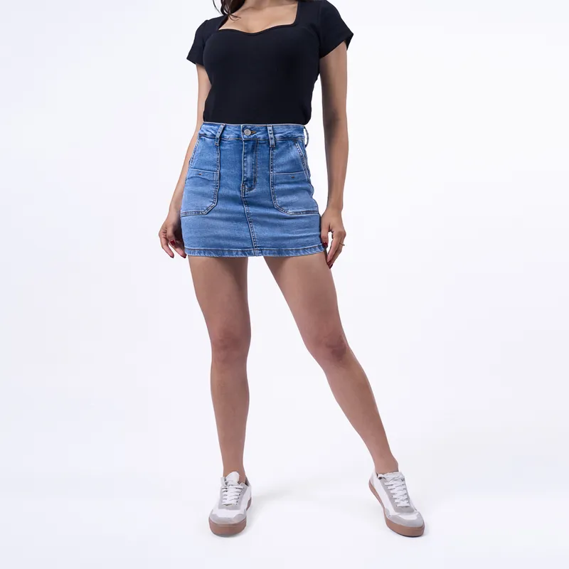 BRONCO - FALDA SHORT JP25ZARYA DENIM STRECH