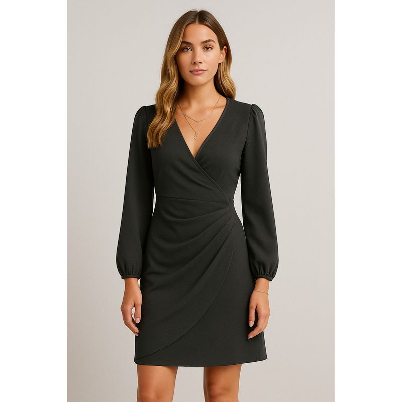 GENERICO - Vestido negro con mangas