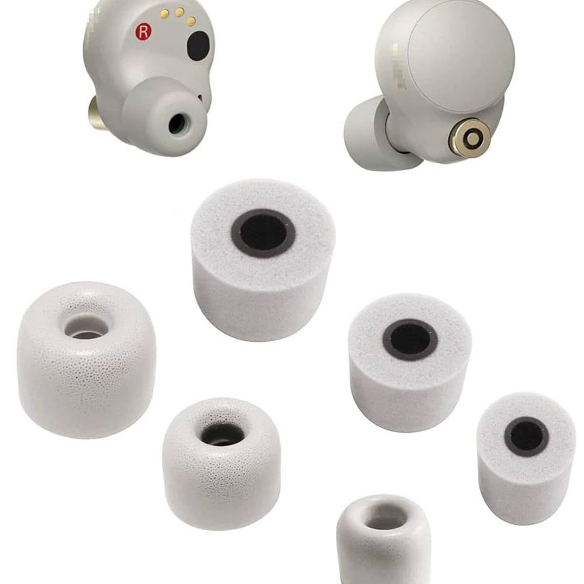 GENERICO - Almohadillas Espuma ear Para Sony Wf-1000xm5 Xm4 con fitro gris