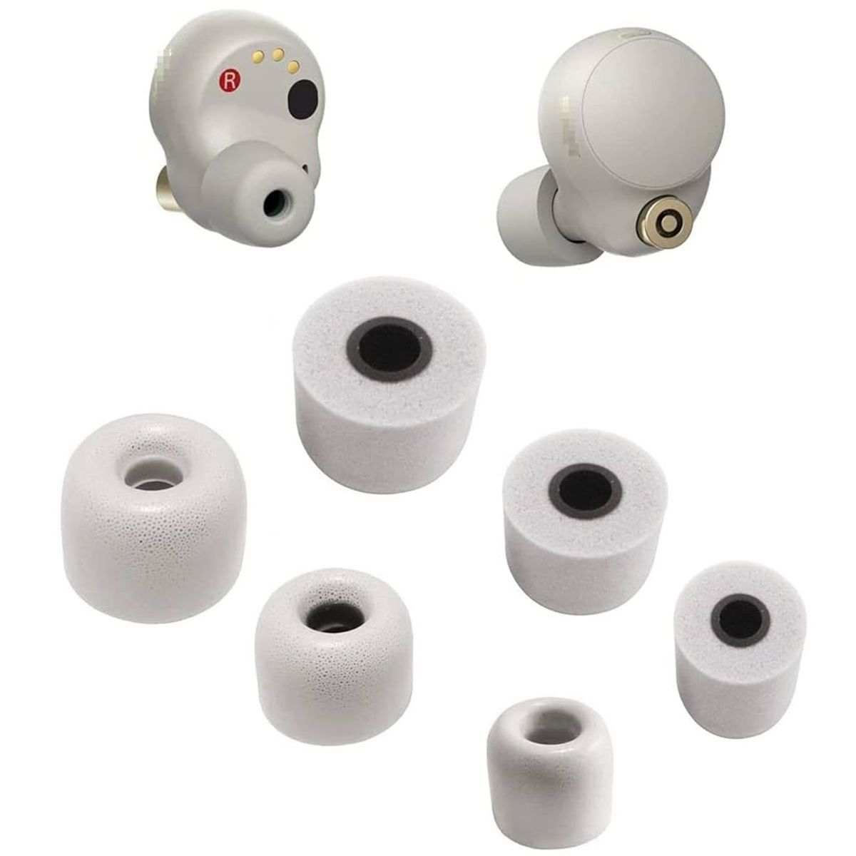 GENERICO - Almohadillas Espuma ear Para Sony Wf-1000xm5 Xm4 con fitro gris