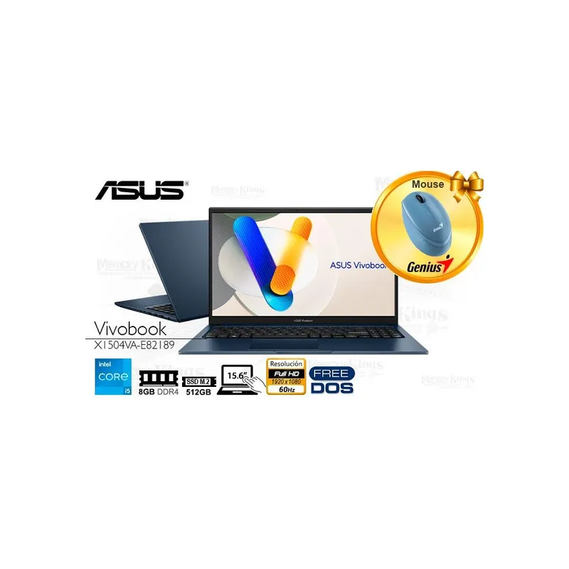 ASUS - Asus Vivobook 15 Con I5 1334U, 8Gb Ram, 512Gb Ssd, Pantalla Táctil De 15.6" Y Gráficos Int