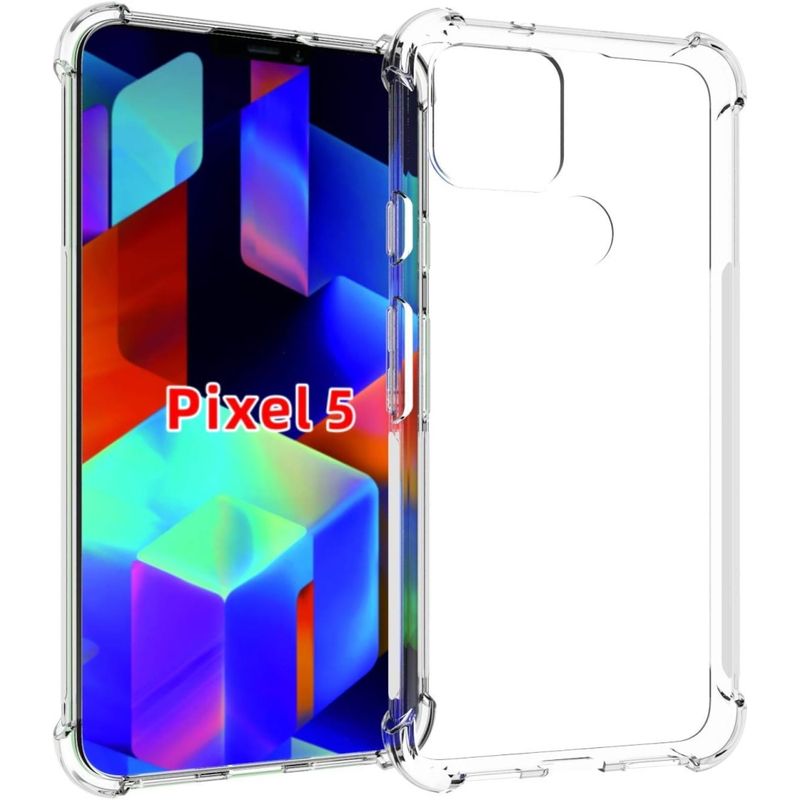 GENERICO - Funda Transparente Antigolpes Viesup Para Google Pixel 5 - Silicona Flexible Y Ligera