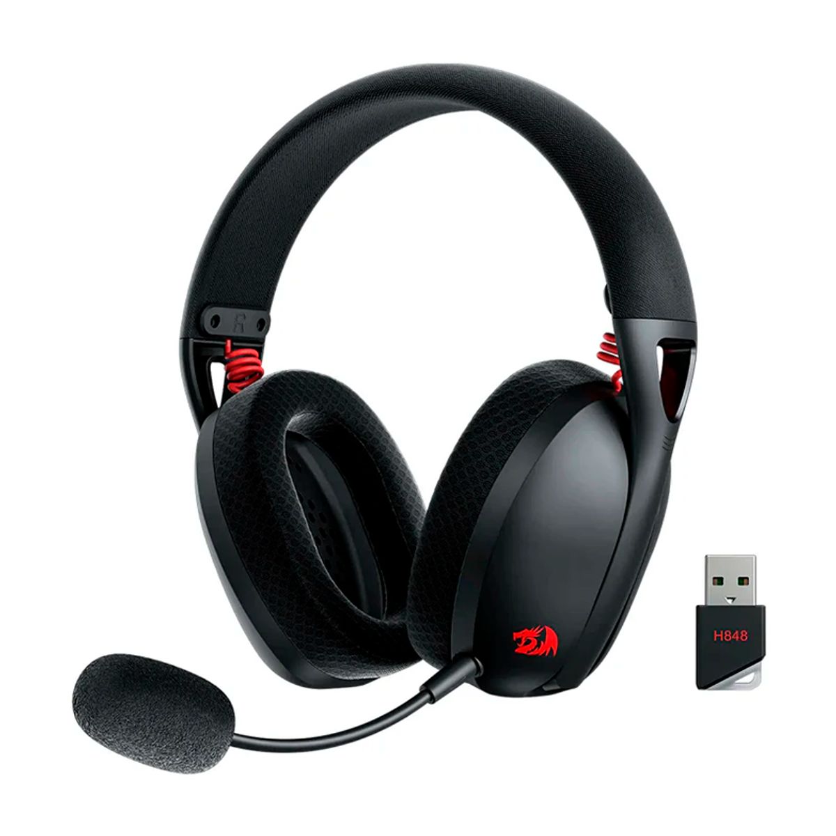 REDRAGON - Auriculares Redragon Ire Wireless H848 BLACK Gamer USB Bluetooth