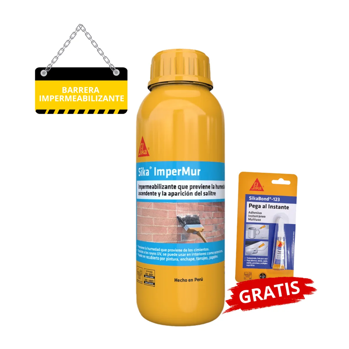 SIKA - Resina contra la humedad Sika Impermur y Salitre x1L GratisSikabond123