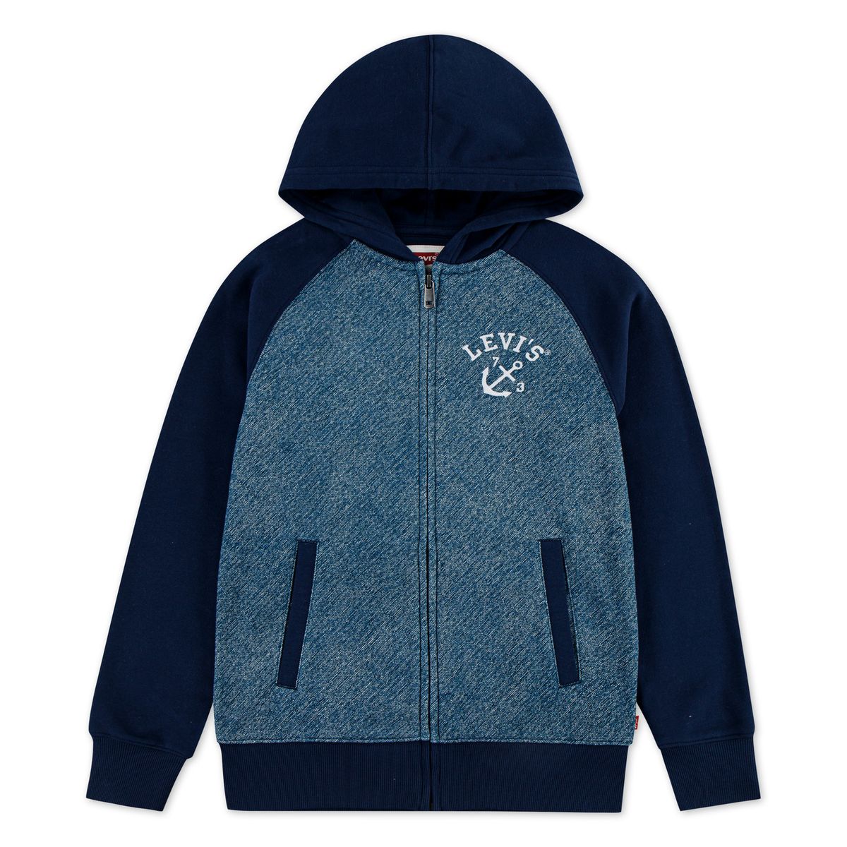 LEVIS - Polera para Niño Trompe Loeil Denim Hoodie Levis