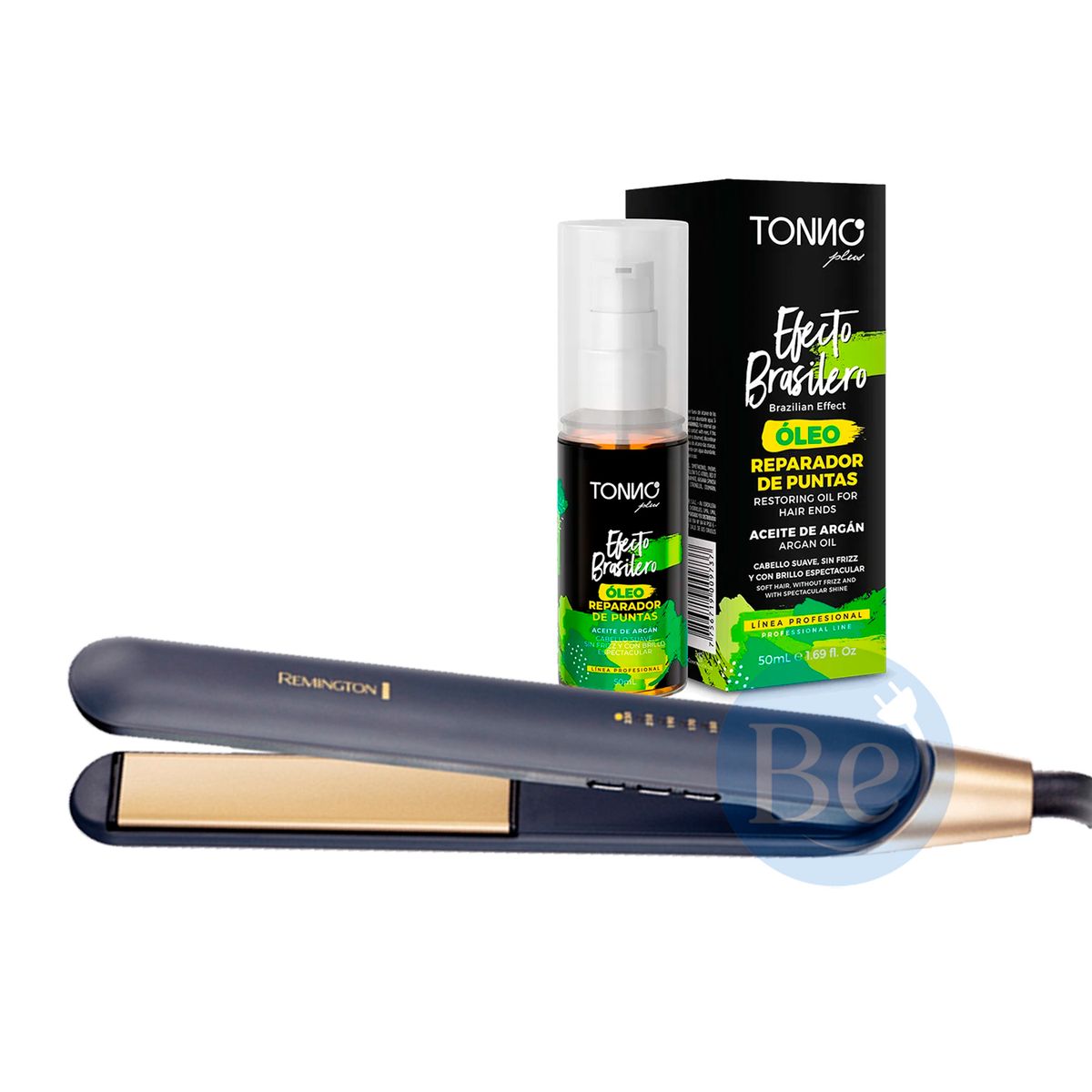 REMINGTON - Combo Alisadora Remington Sapphire Luxe S5805 y Óleo TONNO Plus