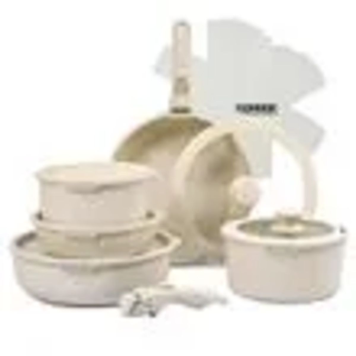 ICHIMATSU - Jgo Ollas Antiadherente Blanco x17 Pzas mExtraible