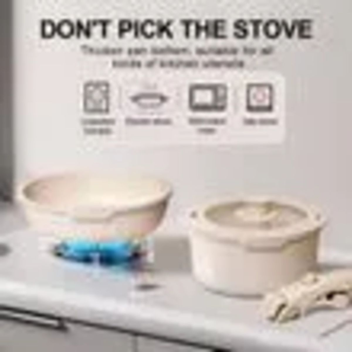 ICHIMATSU - Jgo Ollas Antiadherente Blanco x17 Pzas mExtraible