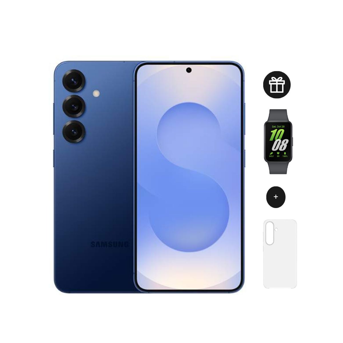 SAMSUNG - Celular Samsung Galaxy S25 256Gb Navy + Fit3 + Case S25 Transparente
