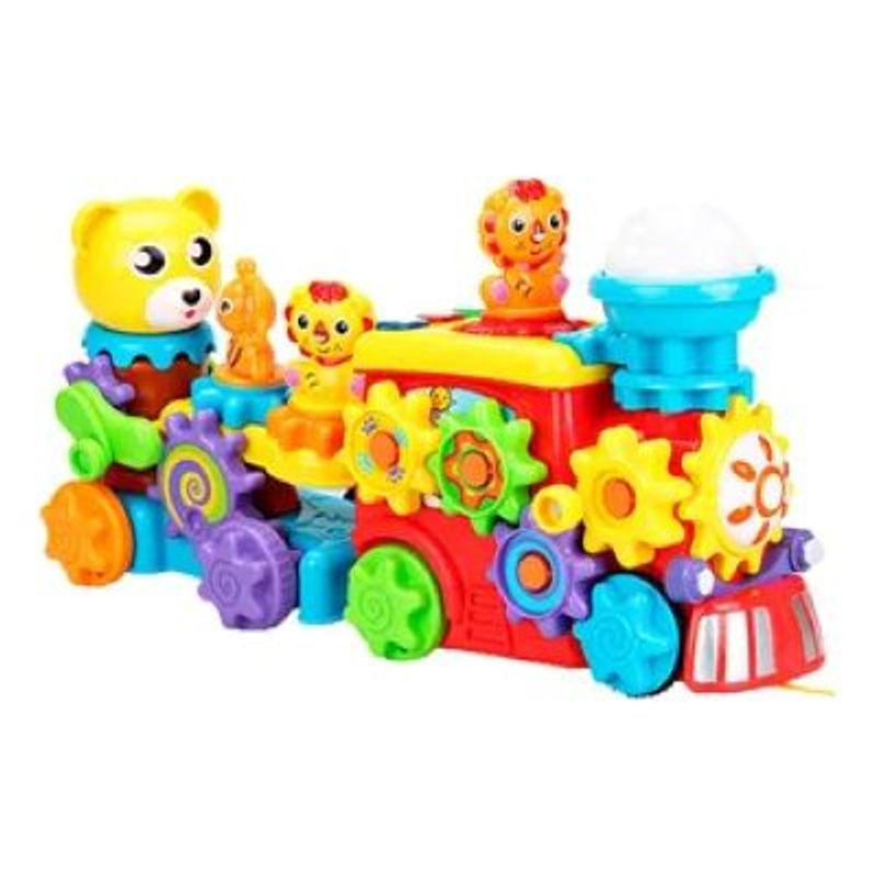 GENERICO - Tren de Juguete con Engranajes y Figuras de Animalitos