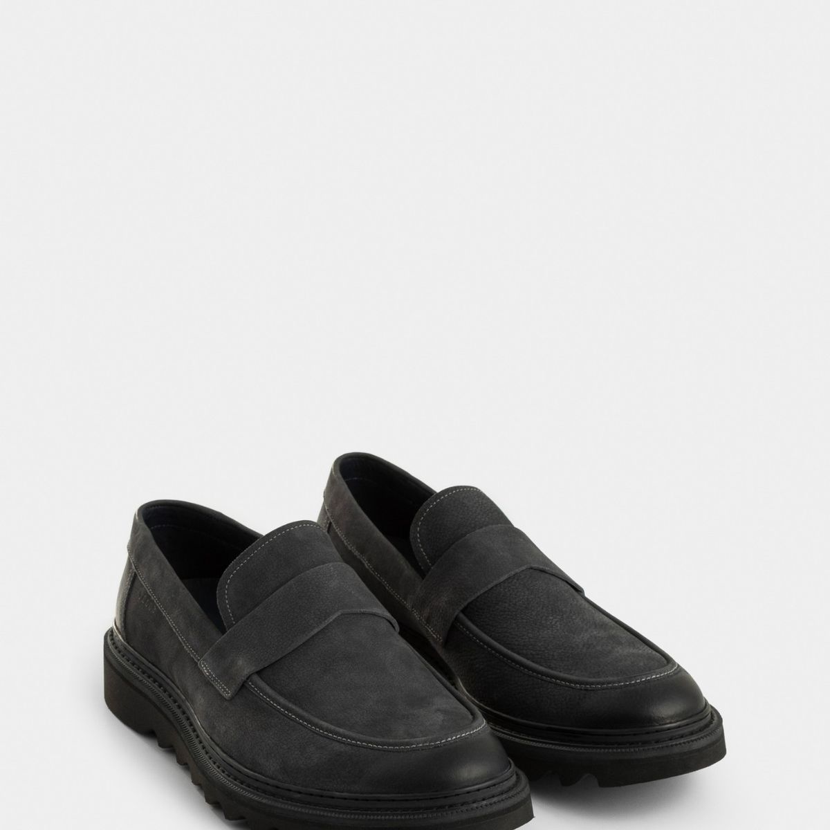 VELEZ - Vélez Mocasines Alessio Cuero Hombre Silueta Office Gris