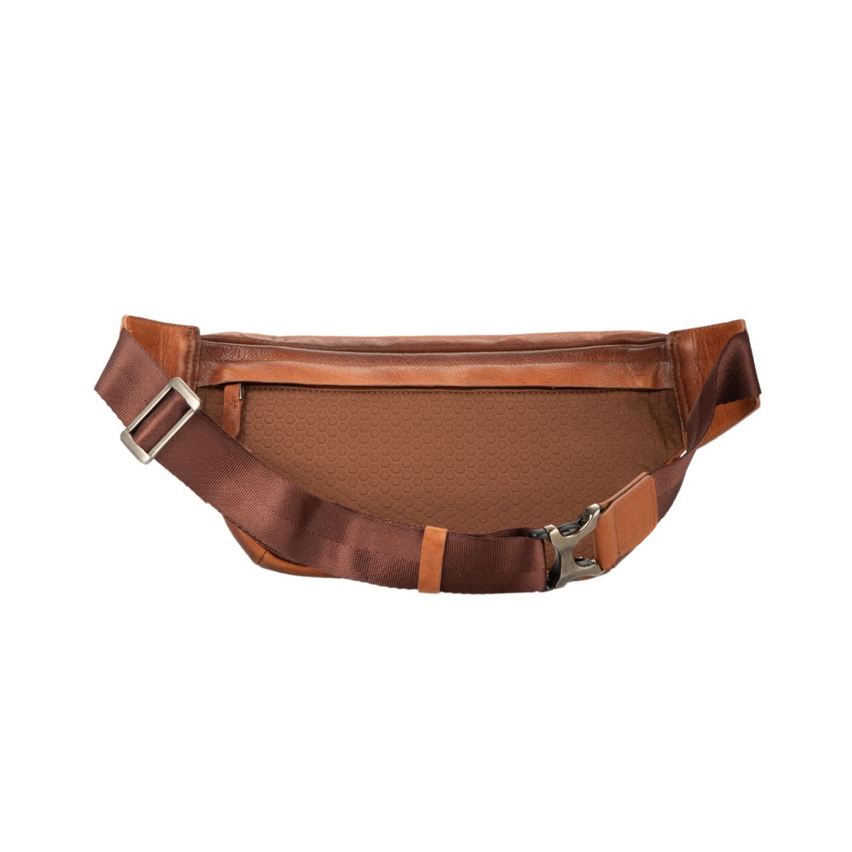 VELEZ - Vélez Riñonera Tivoli De Cuero Hombre Reata En Nylon Miel