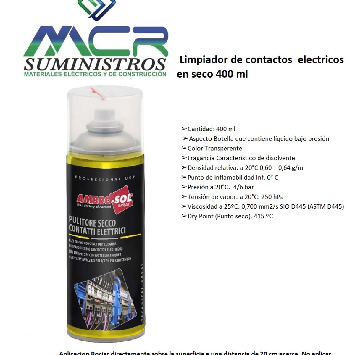 AMBROSOL - LIMPIADOR DE CONTACTOS ELECTRICOS EN SECO 400 ml