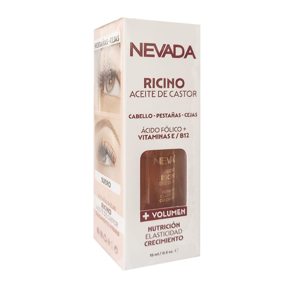 NEVADA NATURAL PRODUCTS - Sérum de Ricino Aceite de Castor Pestañas Cejas cabello