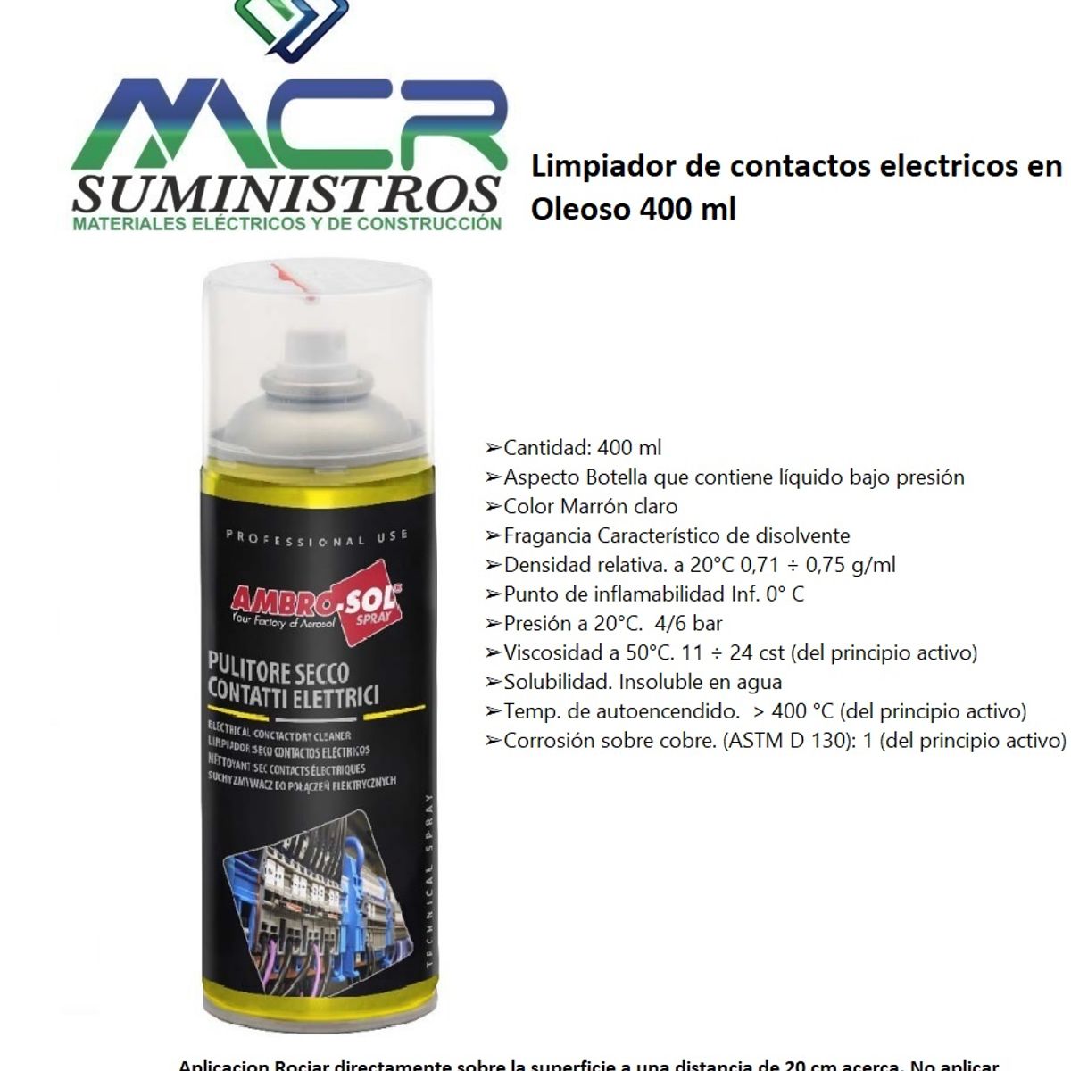 AMBROSOL - LIMPIADOR DE CONTACTOS ELECTRICOS EN OLEOSO 400 ml