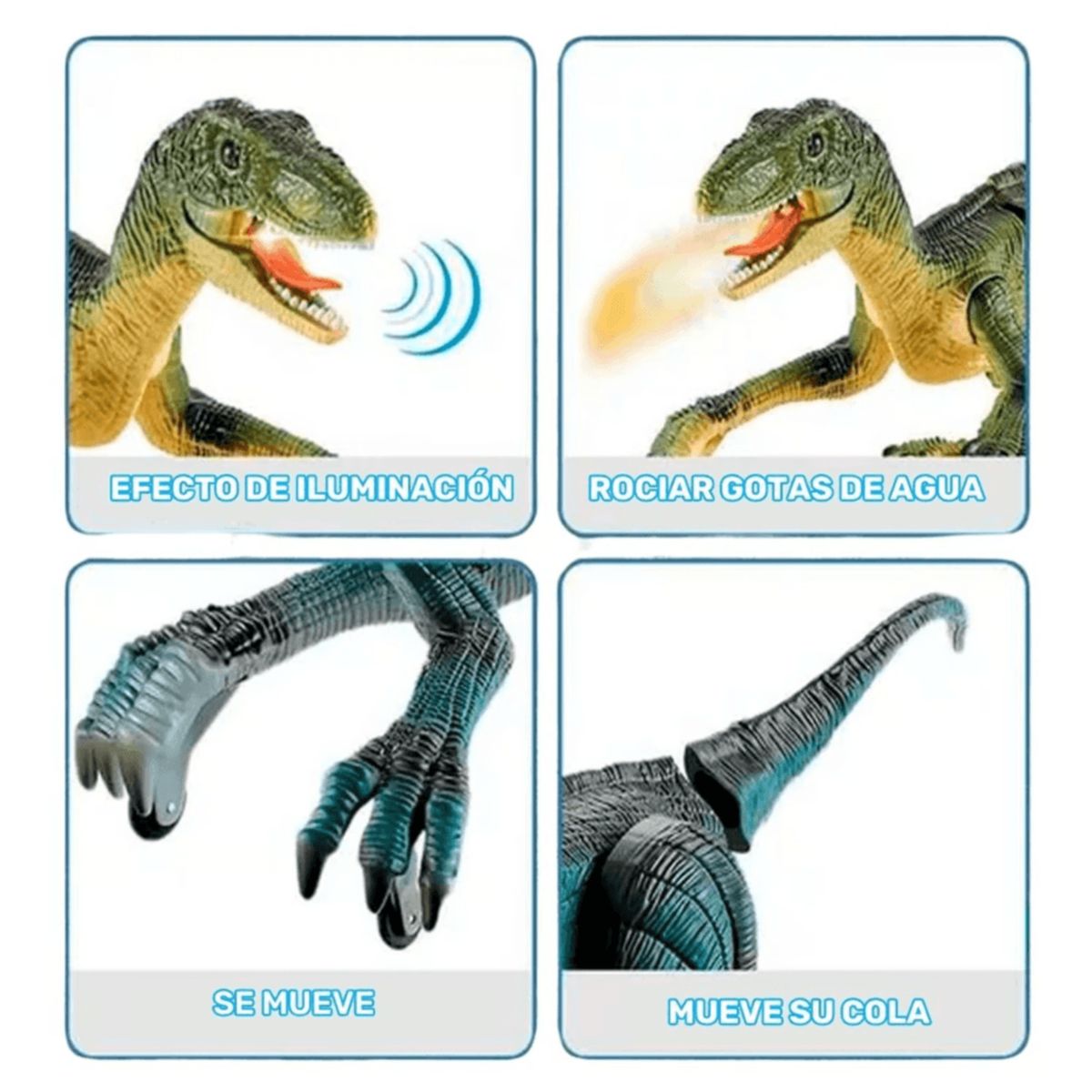 GENERICO - VELOCIRAPTOR DINOSAURIO CONTROL ARMABLE REALISTA PARA NIÑOS