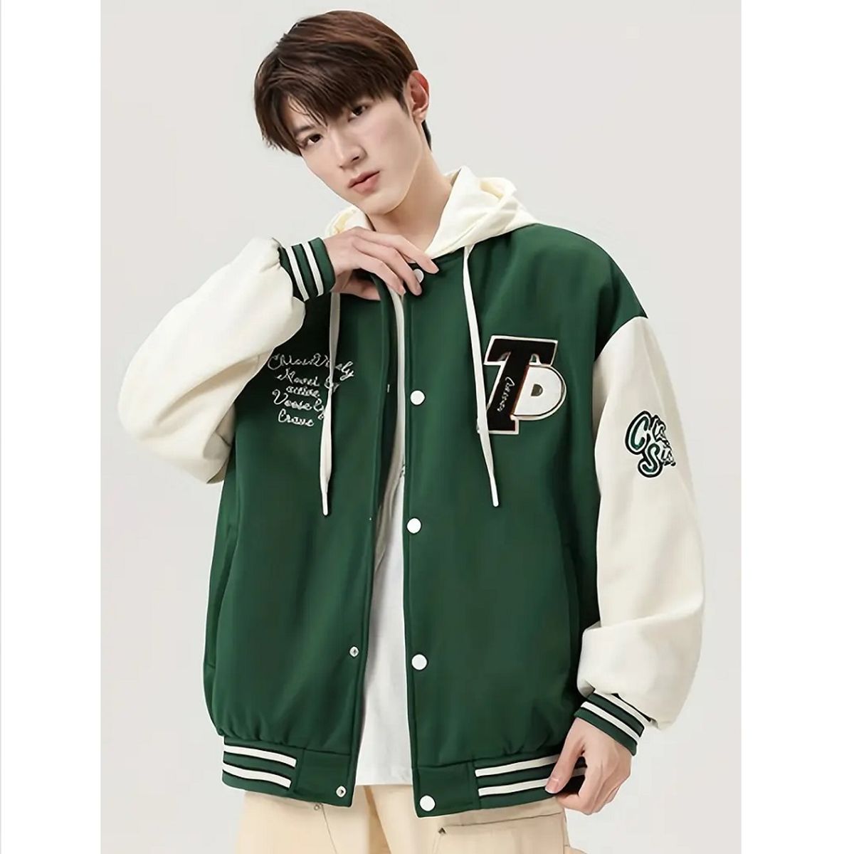 GENERICO - Casaca con capucha chaqueta oversize abrigo para hombre