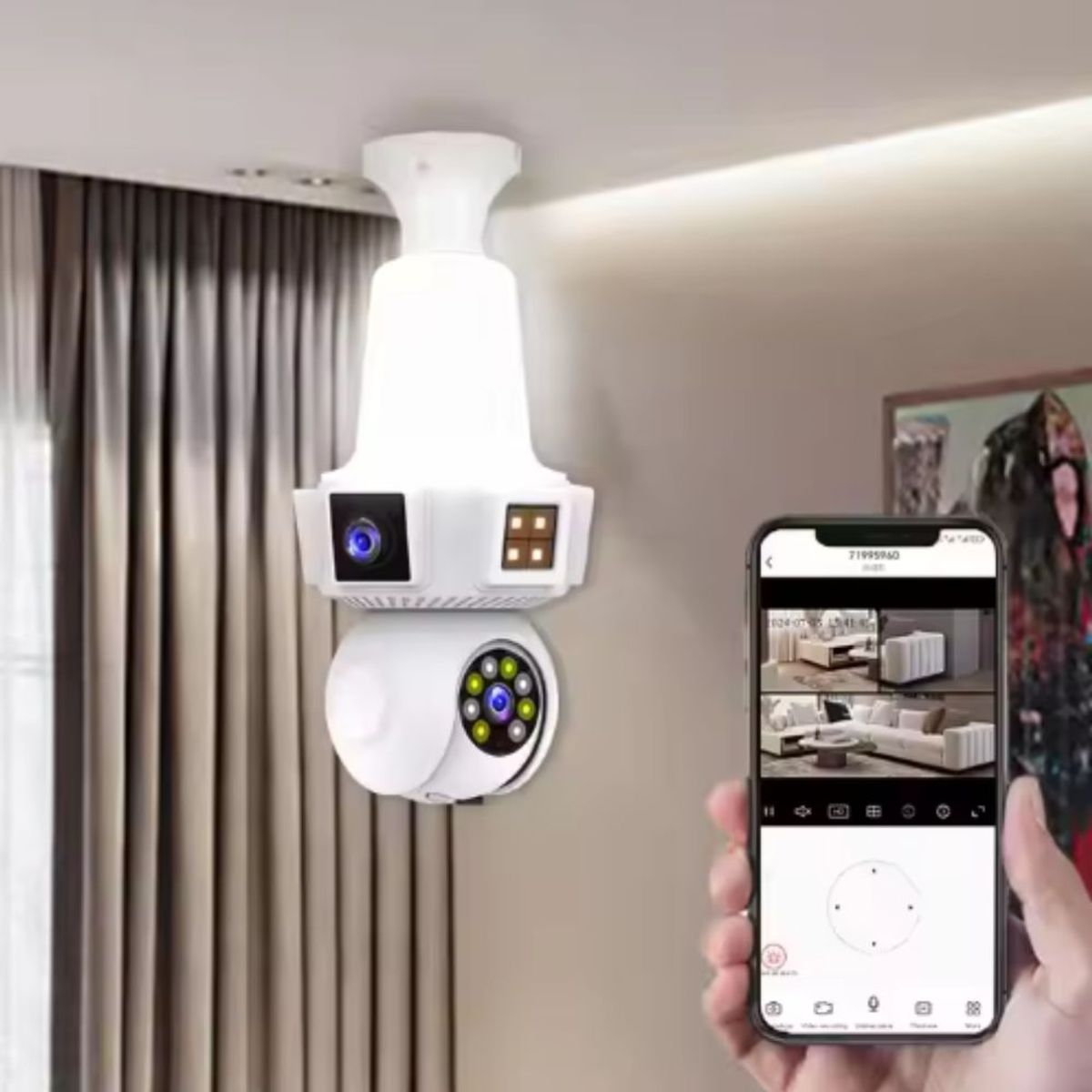 GENERICO - Cámara de seguridad inalámbrica WiFi 4K para el hogar Alexa