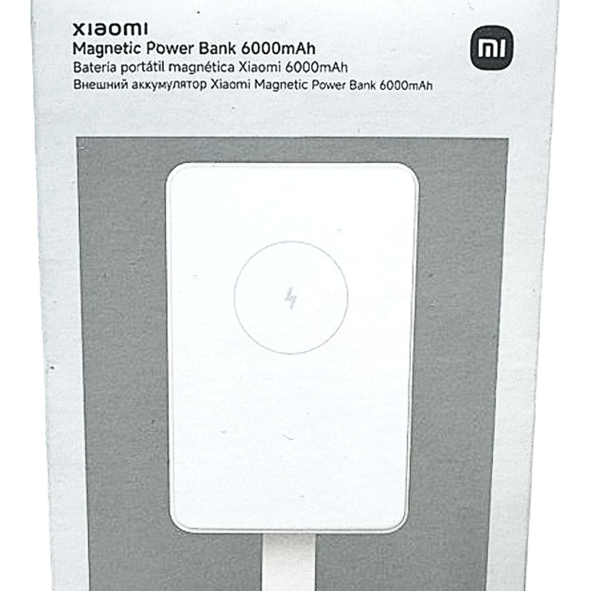 XIAOMI - Power Bank Magnetico Xiaomi 6000mAh carga inalámbrica de 15W - Blanco