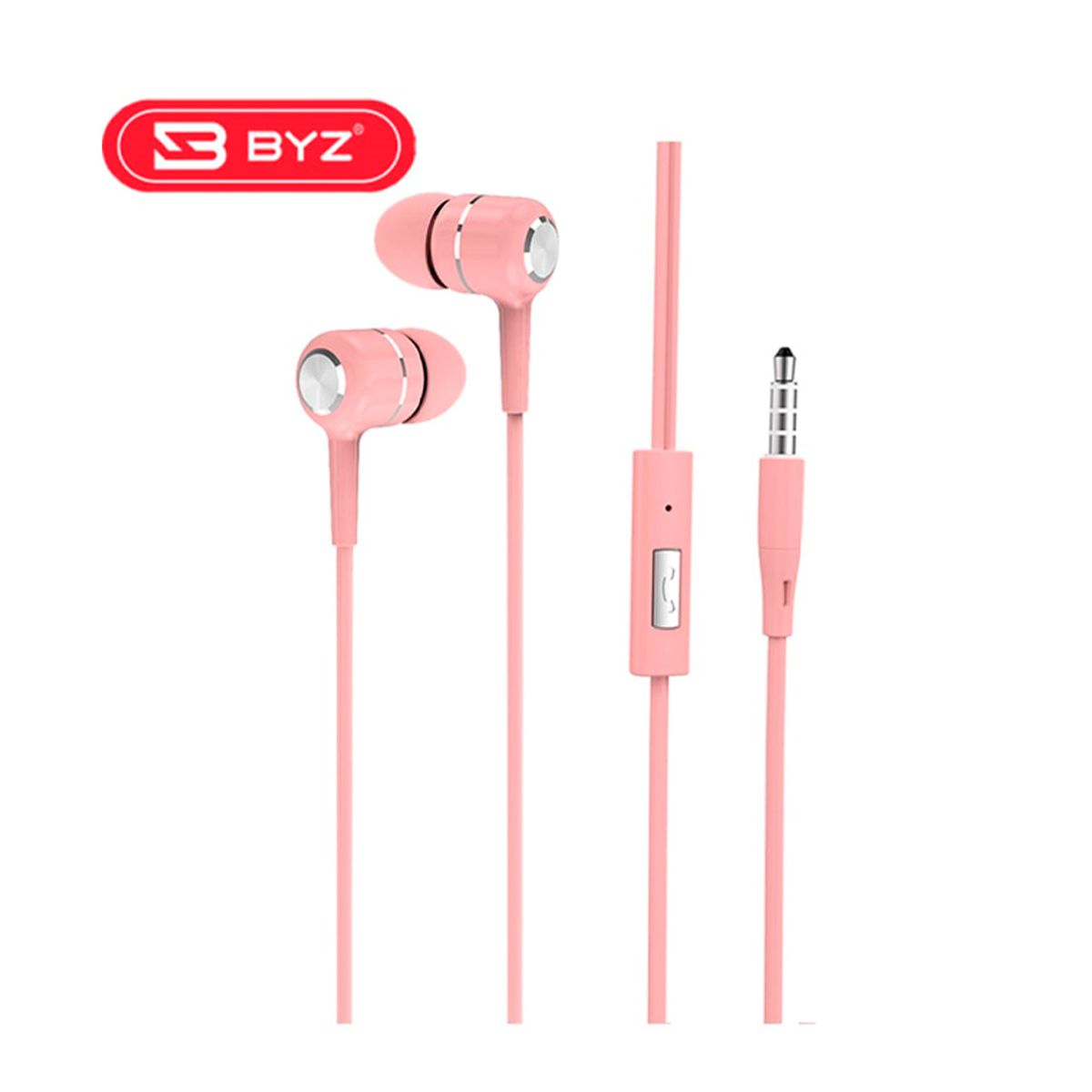 GENERICO - Audífonos BYZ S519A  con Micrófono Rosado