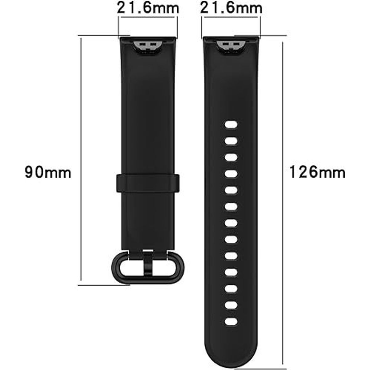 GENERICO - Correa de Silicona para Redmi Watch 2 Lite NEGRO.