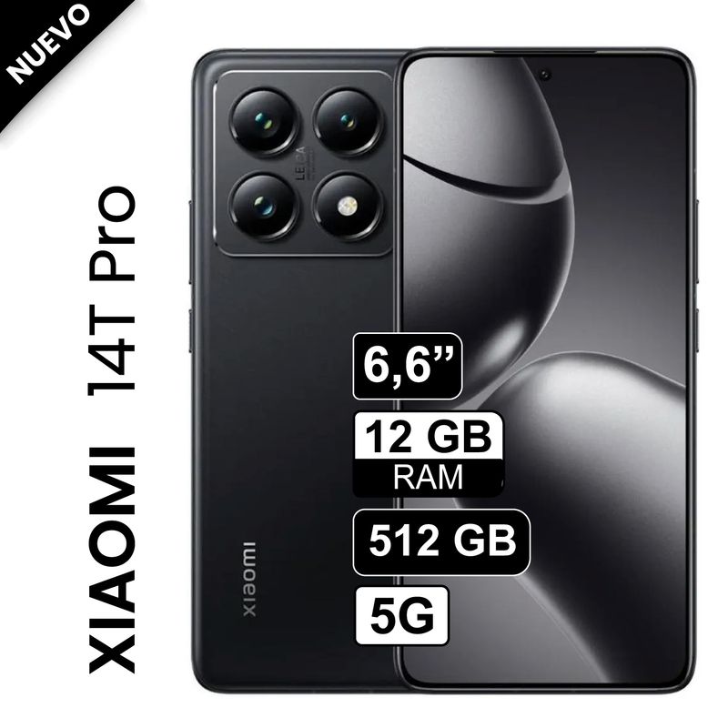 XIAOMI - Celular Xiaomi 14t Pro Dual Sim 512gb 12 Ram Negro