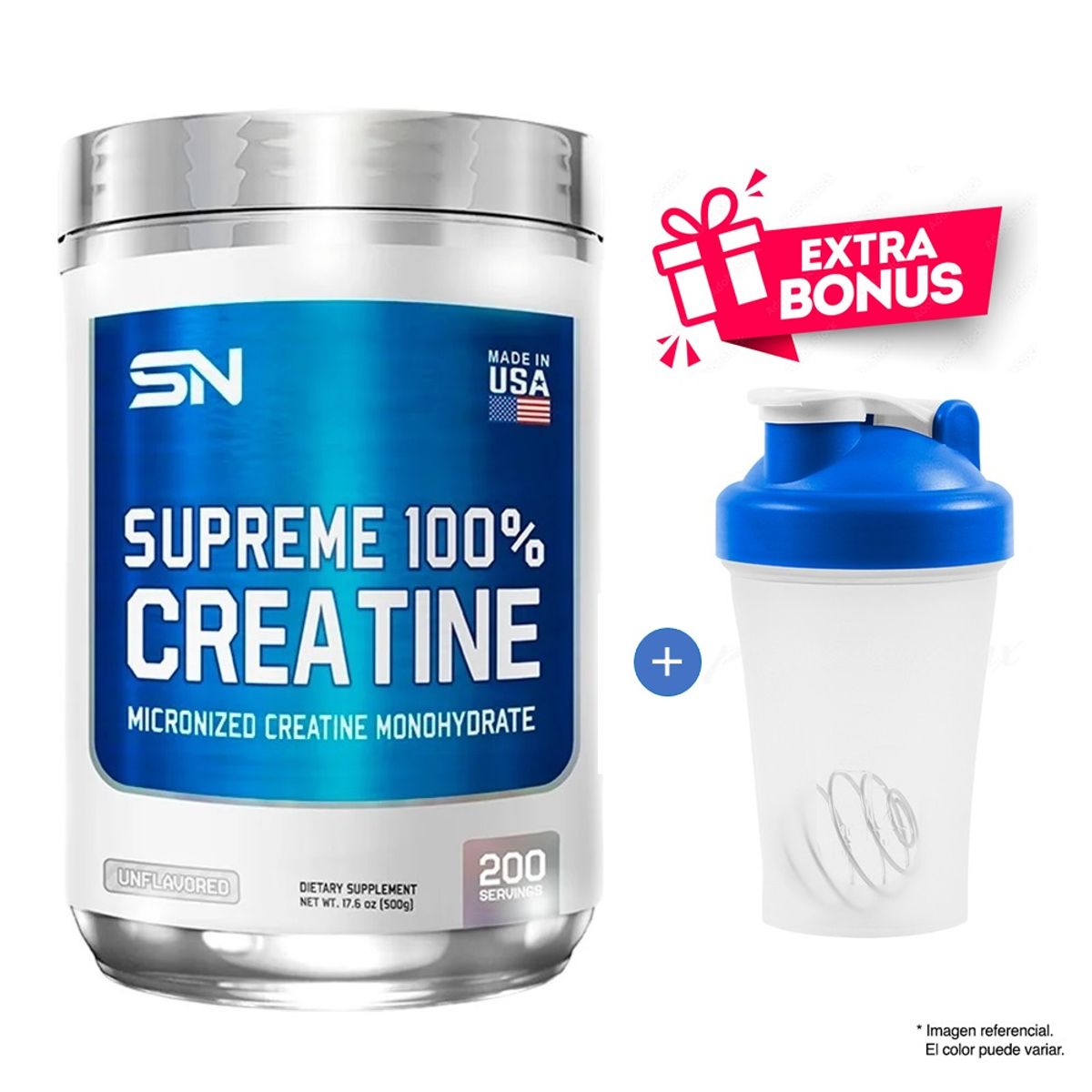SUPREME NUTRITION - SUPREME NUTRITION CREATINA MICRONIZED 500 GRAMOS