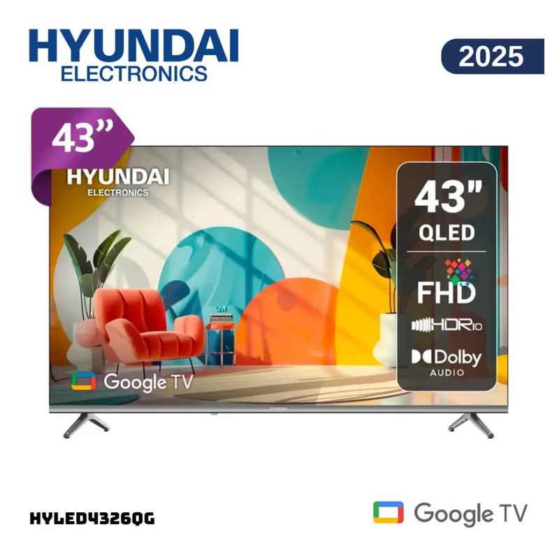HYUNDAI - TELEVISOR HYUNDAI 43 QLED SMART TV GOOGLE TV FHD - HYLED4326QG