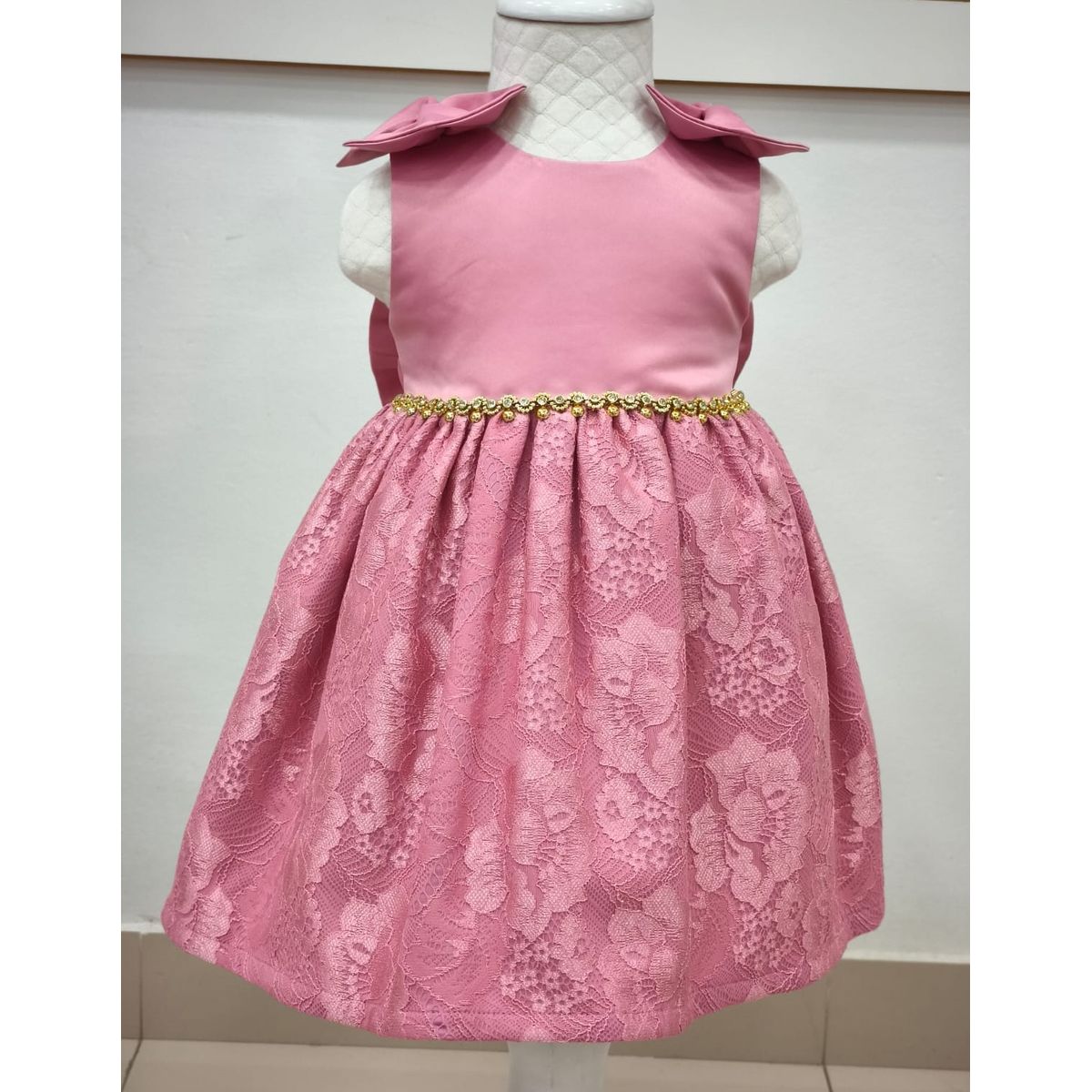 BANNITAS - Vestido de fiesta para niñas Camila palo rosa