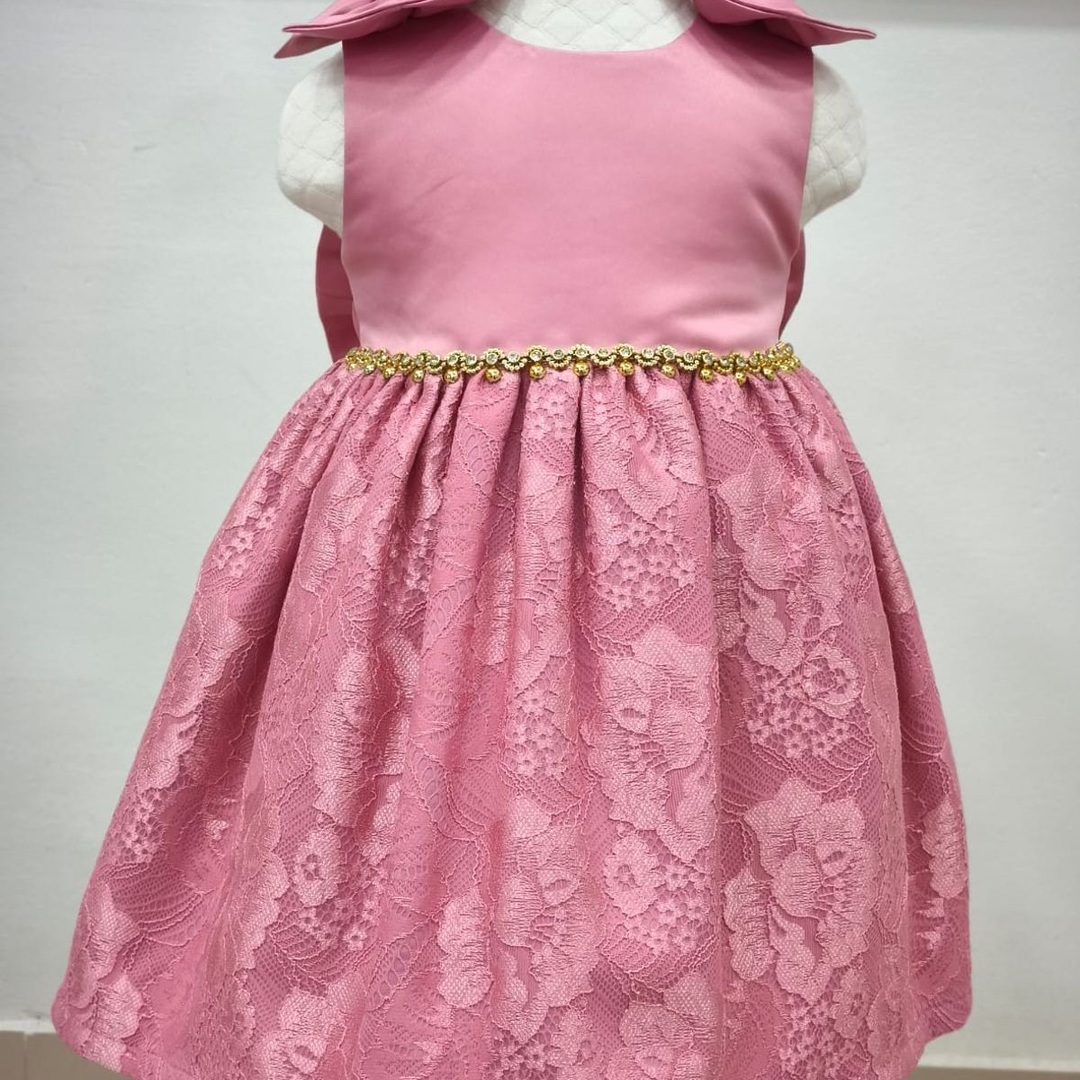 BANNITAS - Vestido de fiesta para niñas Camila palo rosa