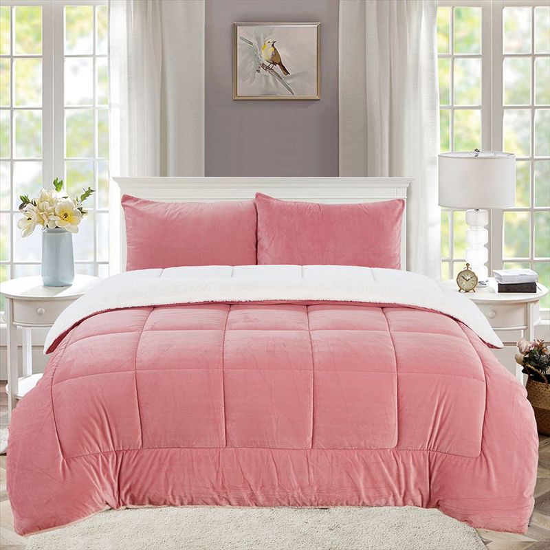 CASATEX - Edredón King Piel de Ángel con Sherpa Premium + Juego de Sábanas