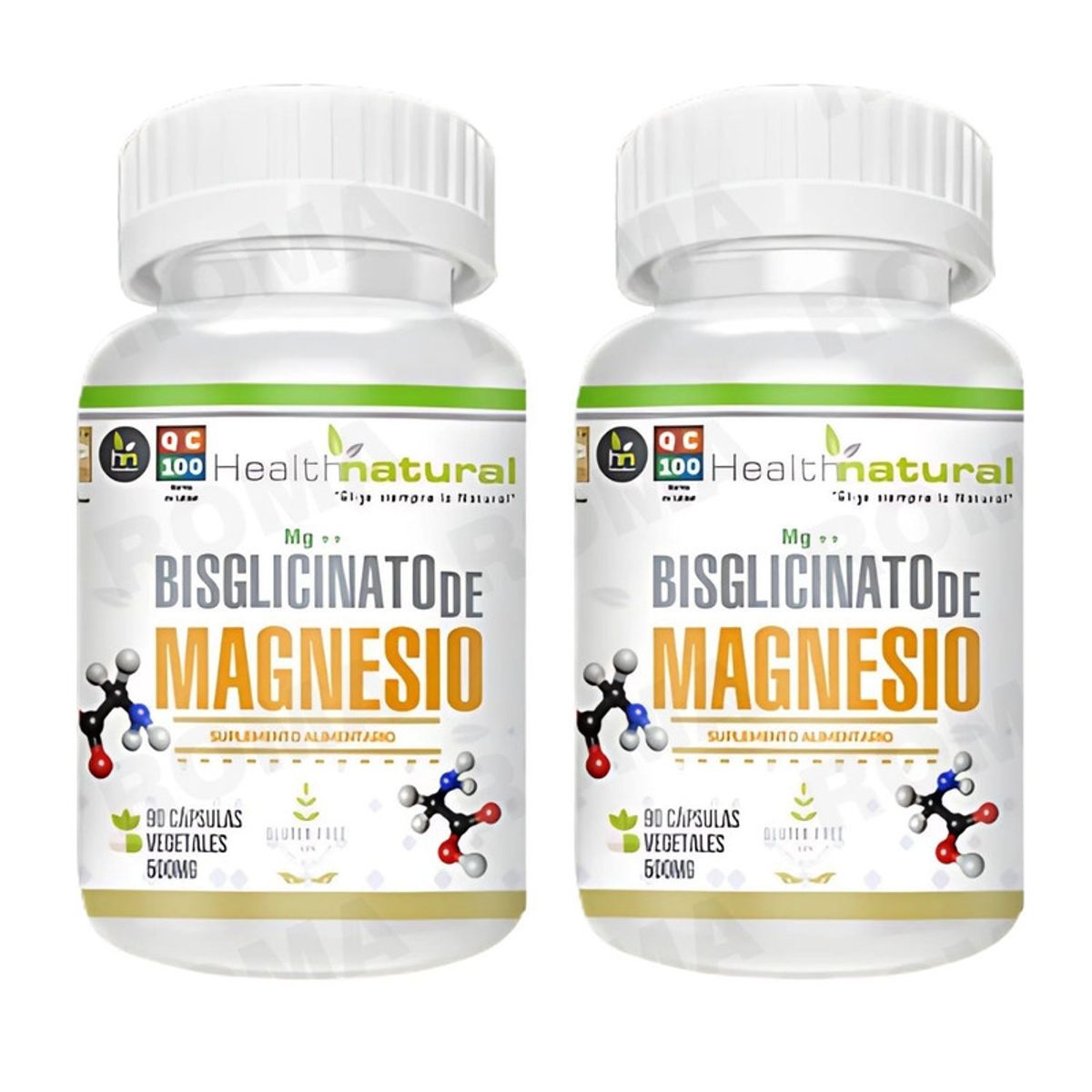 HEALTHNATURAL - PACK 2 BISGLICINATO DE MAGNESIO HEALTHNATURAL 1000MG