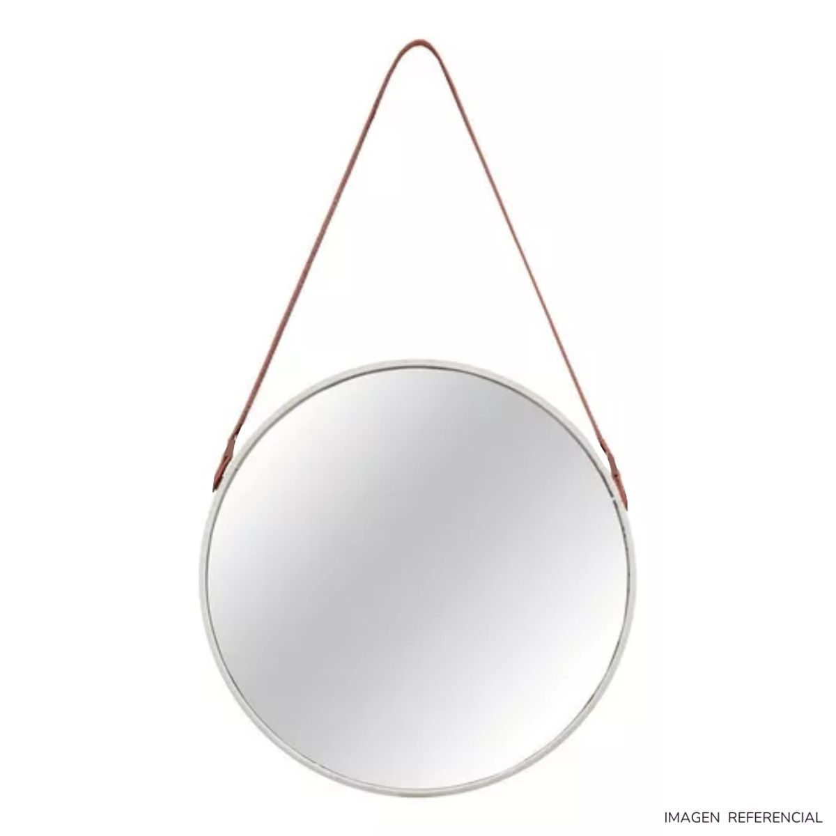 INSPIRA - Espejo Decorativo Circular de Tocador Colgante Blanco