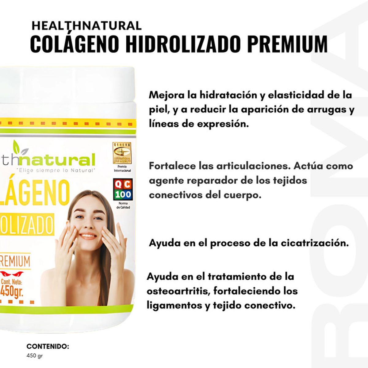 HEALTHNATURAL - PACK 2 COLÁGENO HIDROLIZADO PREMIUM HEALTHNATURAL 900MG